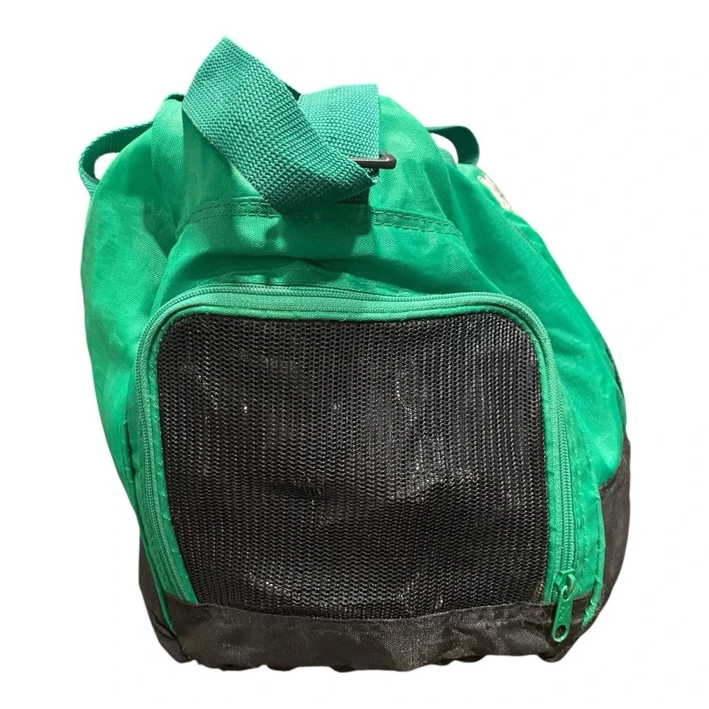 Vintage 90s Boston Celtics Duffle Gym‎ Bag Green Adjustable Strap Logo 17